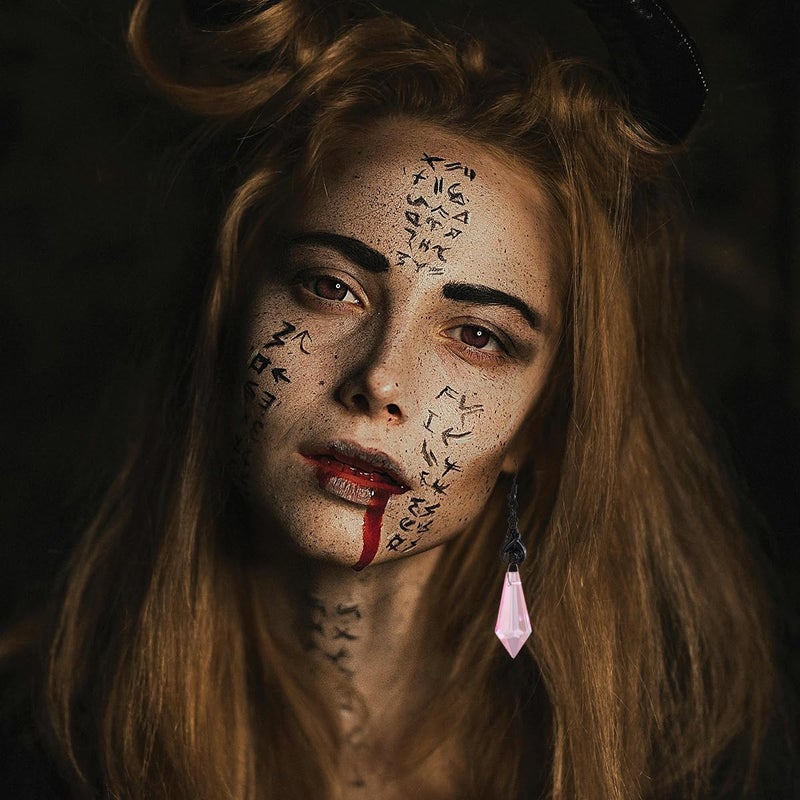 MIFYNN Gothic Dark Bat Dangle Earrings Red Black Crystal Gems Bat Earrings Punk Rock Style Bats Animal Earrings Halloween Costumes Earrings Jewelry for Women - Image 2